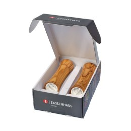 Zestaw 2 młynków do soli i pieprzu z drewna oliwnego 18 cm