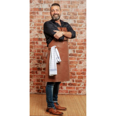 Fartuch skórzany brązowy