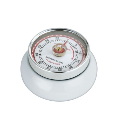 Timer mechaniczny ZASSENHAUS śred. 7 x 3 cm biały