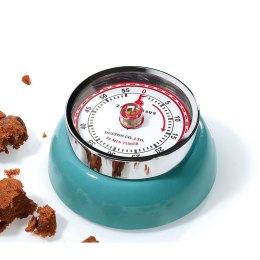 Timer mechaniczny ZASSENHAUS śred. 7,5 x 4 cm błękitny