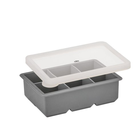 Silikonowa foremka do lodu z pokrywką na 6 dużych kostek CILIO 17 x 12 x 5 cm