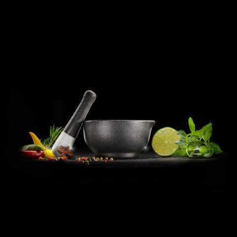 Moździerz z tłuczkiem, porcelana, śred. 11,5 cm