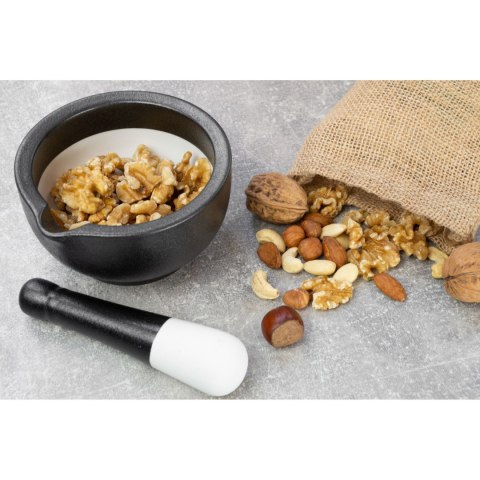 Moździerz z tłuczkiem, porcelana, śred. 11,5 cm