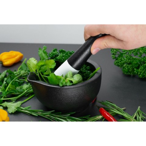 Moździerz z tłuczkiem, porcelana, śred. 11,5 cm