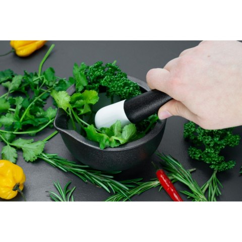 Moździerz z tłuczkiem, porcelana, śred. 11,5 cm