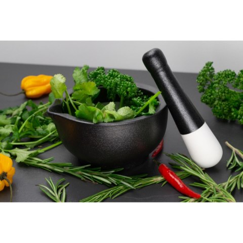 Moździerz z tłuczkiem, porcelana, śred. 11,5 cm