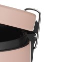 Łazienkowy kosz na śmieci, metal matowy, śred.17 cm, wys. 26 cm, 3,0 l, różowy