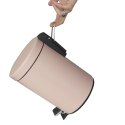 Łazienkowy kosz na śmieci, metal matowy, śred.17 cm, wys. 26 cm, 3,0 l, różowy