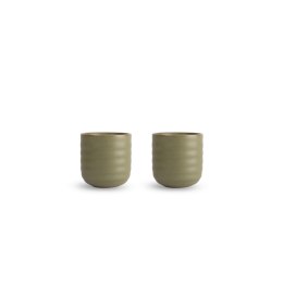 Kubki do grzanego wina 2 sztuki SAGAFORM kamionka 0,18 L śred. 7 x 7,5 cm zielone