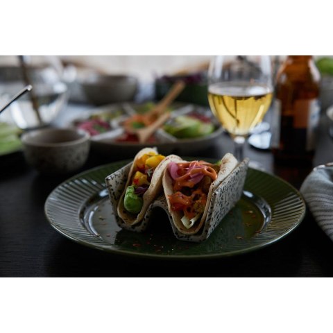 Podstawki do taco SAGAFORM 2 sztuki kamionka 11,5 x 12 x 5,5 cm szare