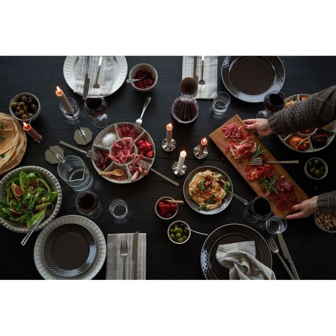 Świecznik, stal/aluminium, śred. 8 x 22,5 cm, srebrny