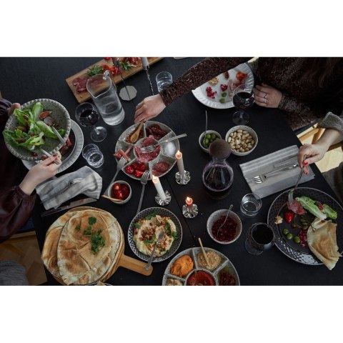 Świecznik, stal/aluminium, śred. 8 x 28 cm, srebrny