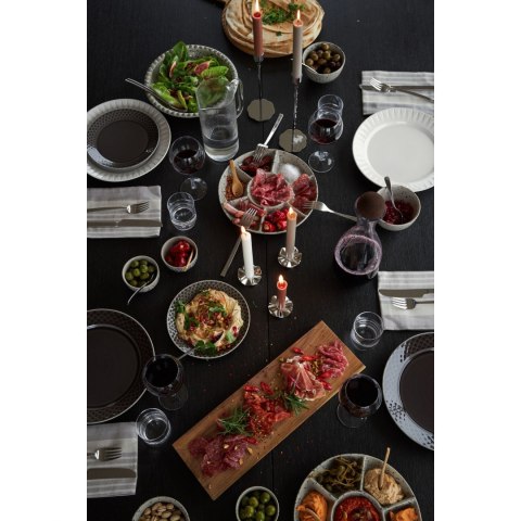 Świecznik, stal/aluminium, śred. 8 x 28 cm, srebrny