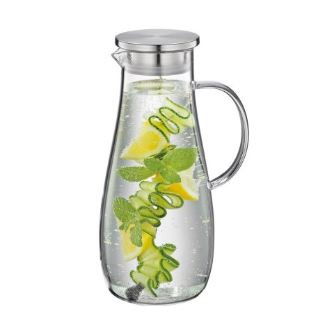 Szklany dzbanek na wodę ze spiralą na owoce CILIO 2 L