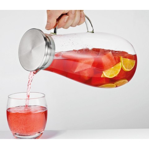 Szklany dzbanek na wodę ze spiralą na owoce CILIO 2 L