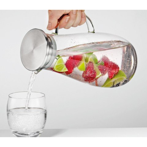 Szklany dzbanek na wodę ze spiralą na owoce CILIO 2 L