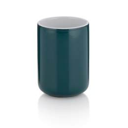 Ceramiczy kubek łazienkowy śred.7,5 cm wys. 10 cm ciemnozielony