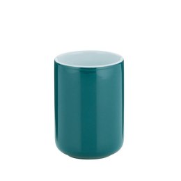Ceramiczy kubek łazienkowy śred.7,5 cm wys. 10 cm ciemnozielony