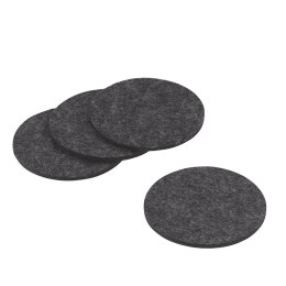 4 filcowe podkładki KELA śred. 10 cm ciemnoszare