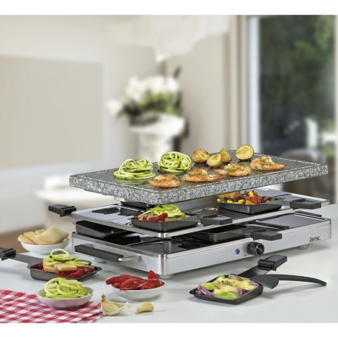 Raclette grill stołowy dla 8 osób granitowa płyta grillowa SPRING