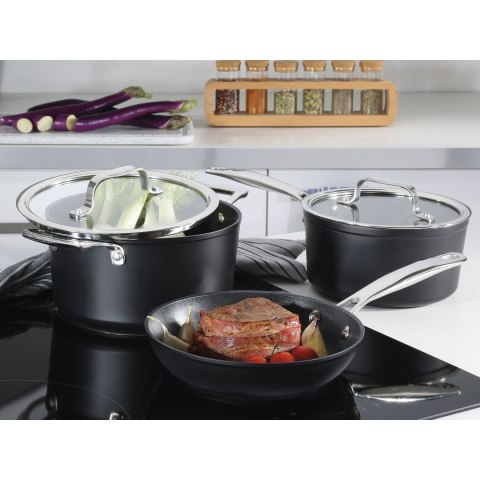 Garnek z powłoką nieprzywierającą szklana pokrywa 3 L