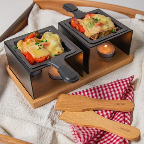 Mini raclette na tealight dla 2 osób 24,5 x 12,5 x 8 cm