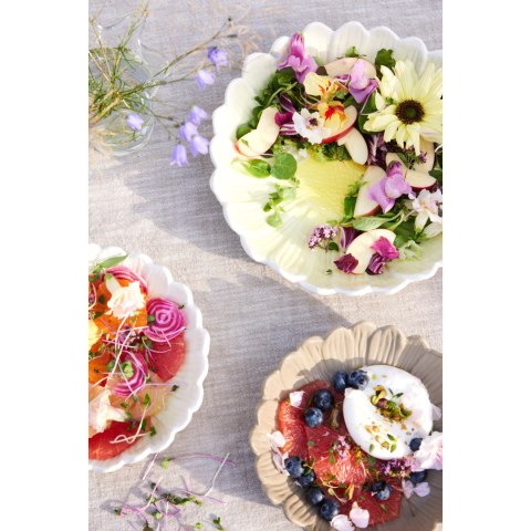 Talerz głęboki średnica 20 x 5 CM beżowy MAŁY