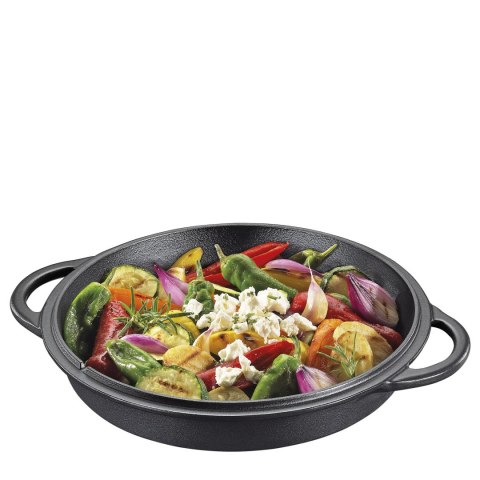 Garnek z pokrywą patelnią grillową KUCHENPROFI żeliwo 5,7 L śred. 26 cm