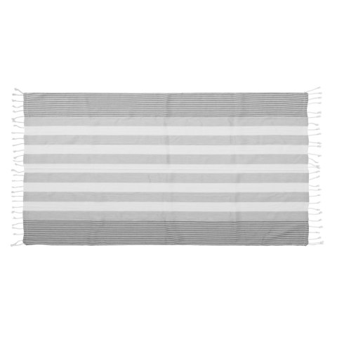 Kocyk piknikowy lub ręcznik plażowy Ella Hamam 145 x 250 cm bawełna organiczna szary