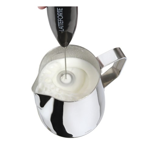 Spieniacz do mleka na stojaku CILIO 23 cm metaliczny błyszczący