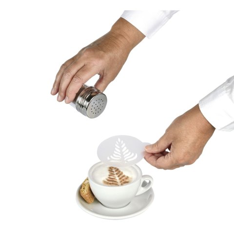 Szablony do dekoracji kawy CILIO 6 sztuk śred. 9 cm