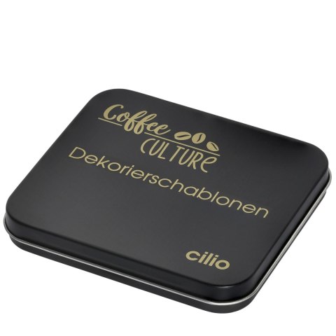 Szablony do dekoracji kawy CILIO 6 sztuk śred. 9 cm