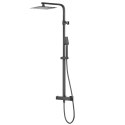 Zestaw natryskowy z termostatem Kolumna Corsan ANGO Deszczownica 25cm Czarna
