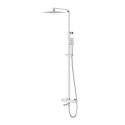 Zestaw natryskowy z termostatem Kolumna Corsan ANGO Deszczownica 25cm Wylewka obrotowa Chrom