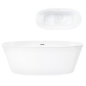 Wanna wolnostojąca Corsan E026 Salina 160 cm z wykończeniem białym