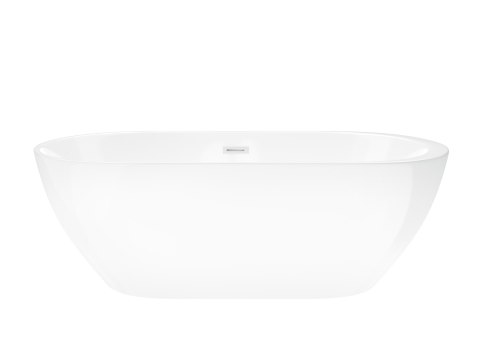 Wanna wolnostojąca Corsan RENO 160 x 74 cm z boczną półką Korek klik-klak Biały