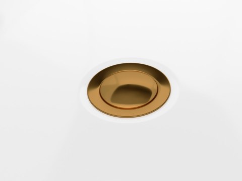 Wanna wolnostojąca Corsan RENO 160 x 74 cm z boczną półką Korek klik-klak Miedziany / Różowe Złoto