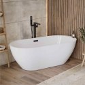 Wanna wolnostojąca Corsan RENO 170 x 80 cm Korek klik-klak Miedziany / Różowe Złoto