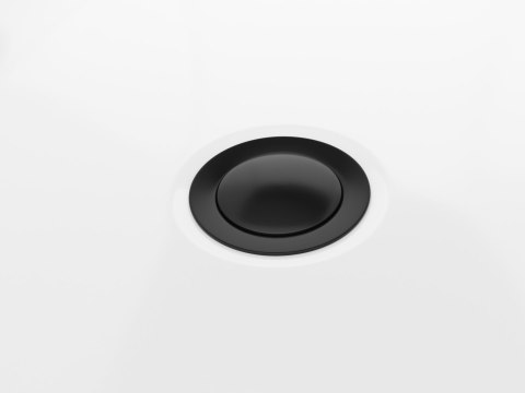 Wanna wolnostojąca Corsan SALINA 160 x 75 cm Korek klik-klak Czarny