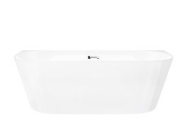 Wanna przyścienna wolnostojąca Corsan MONO 170 x 80 cm Korek klik-klak Chrom