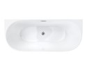 Wanna przyścienna wolnostojąca Corsan MONO 170 x 80 cm Korek klik-klak Chrom