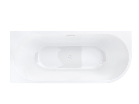 Wanna wolnostojąca narożna Corsan INTERO 170 x 73 Montaż lewostronny Korek klik-klak Biały