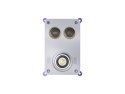Zestaw prysznicowy podtynkowy Corsan BOX Termostat przyciskowy Deszczownica 25cm Chrom
