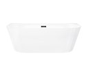 Wanna przyścienna wolnostojąca Corsan MONO 150 x 74 cm Korek klik-klak Czarny