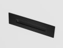 Wanna przyścienna wolnostojąca Corsan MONO 150 x 74 cm Korek klik-klak Czarny