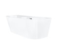 Wanna przyścienna wolnostojąca Corsan MONO 160 x 75 cm Korek klik-klak Czarny