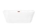 Wanna przyścienna wolnostojąca Corsan MONO 160 x 75 cm Korek klik-klak Złoty