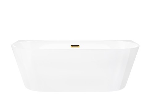 Wanna przyścienna wolnostojąca Corsan MONO 160 x 75 cm Korek klik-klak Złoty