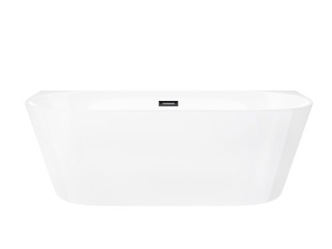 Wanna przyścienna wolnostojąca Corsan MONO 170 x 80 cm Korek klik-klak Czarny