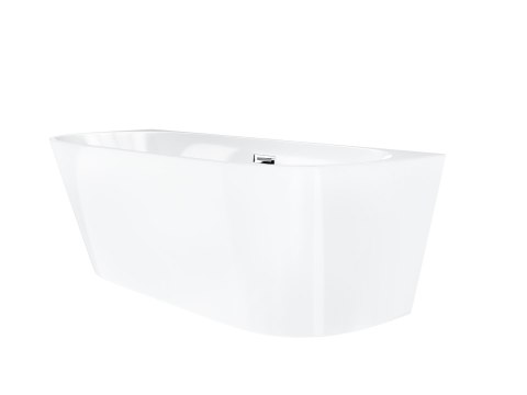 Wanna przyścienna wolnostojąca Corsan MONO 170 x 80 cm Korek klik-klak Czarny
